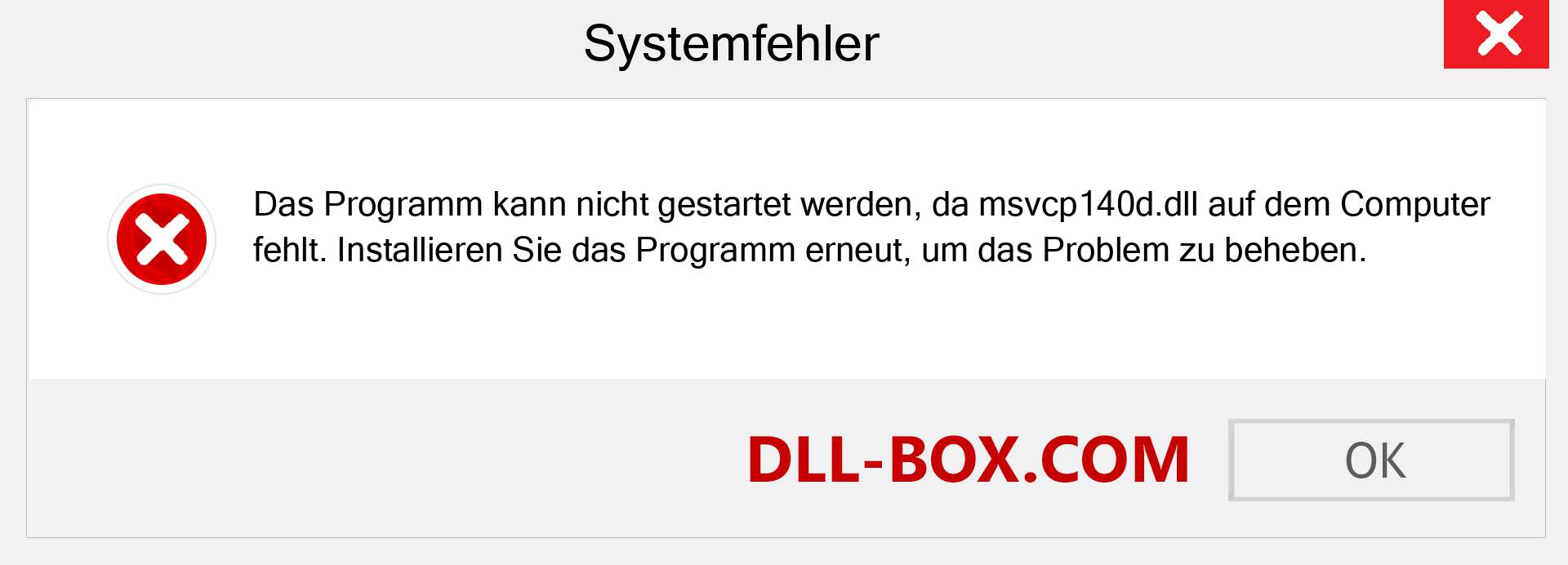 msvcp140d.dll-Datei fehlt?. Download für Windows 7, 8, 10 - Fix msvcp140d dll Missing Error unter Windows, Fotos, Bildern